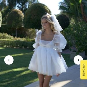 Selkie The Ivory Puff Sleeve dress